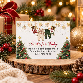 A Merry Little Baby Shower Books for Baby エンクロージャーカード