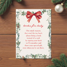 A Merry Little Baby Shower Christmas Book Request  エンクロージャーカード
