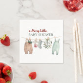 A Merry Little Baby Shower Christmas Clothes スタンダードカクテルナプキン (インサイチュ)