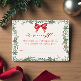 A Merry Little Baby Shower Christmas Diaper Raffle エンクロージャーカード