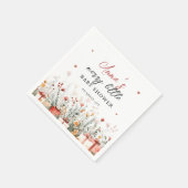 A Merry Little Baby Shower Christmas Florals スタンダードカクテルナプキン (角)