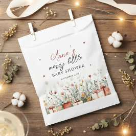 A Merry Little Baby Shower Christmas Florals フェイバーバッグ