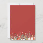 A Merry Little Baby Shower Christmas Florals 招待状 (裏面)