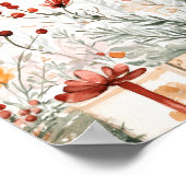 A Merry Little Baby Shower Christmas Welcome sign ポスター (角)