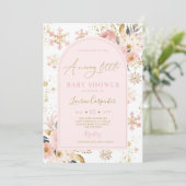 A Merry Little Baby Shower Girl 招待状 (スタンド正面)