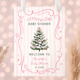 A Merry Little Baby Shower Girl Welcome ポスター