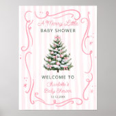 A Merry Little Baby Shower Girl Welcome ポスター (正面)