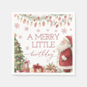 A Merry Little Birthday Napkin スタンダードカクテルナプキン (正面)