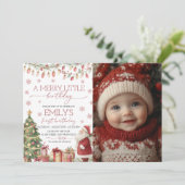 A Merry Little Birthday Photo Invite 招待状 (スタンド正面)