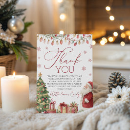 A Merry Little Birthday Thank You 招待状