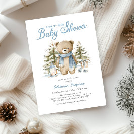 A Merry Little Christmas Baby Shower 招待状