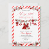 A Merry Little Christmas Baby Shower 招待状 (正面)