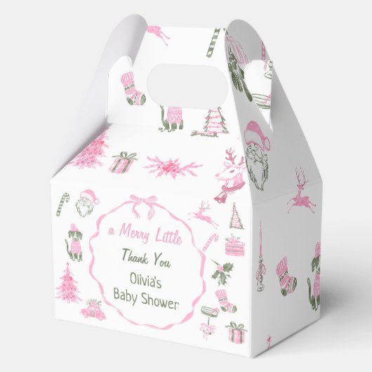 A Merry Little Christmas Baby Shower Favor Boxes フェイバーボックス (正面)