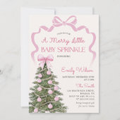 A Merry Little Christmas Baby Shower Invitation 招待状 (正面)