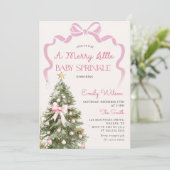 A Merry Little Christmas Baby Shower Invitation 招待状 (スタンド正面)