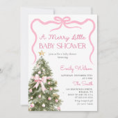 A Merry Little Christmas Baby Shower Invitation 招待状 (正面)
