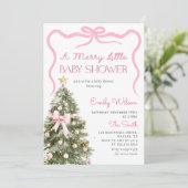 A Merry Little Christmas Baby Shower Invitation 招待状 (スタンド正面)