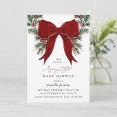A Merry Little Christmas Baby Shower Invitation 招待状 (スタンド正面)