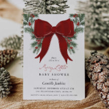 A Merry Little Christmas Baby Shower Invitation