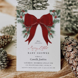 A Merry Little Christmas Baby Shower Invitation 招待状