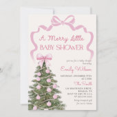 A Merry Little Christmas Baby Shower Invitation 招待状 (正面)