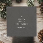 "A Merry Little Christmas Black and White  ストーンコースター<br><div class="desc">"Add a touch of elegance to your holiday décor with this A Merry Little Christmas Black and White Minimalistic Stone Coaster. Featuring a simple yet stylish black and white design, this coaster is perfect for modern and minimalist spaces. Ideal for holiday gatherings, it makes a thoughtful and chic gift or...</div>