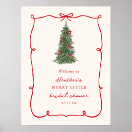 A Merry Little Christmas Bridal Shower Welcome ポスター