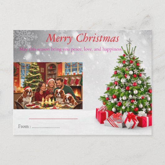 A Merry Little Christmas Invitation – Cozy Family インビテーションポストカード (正面)