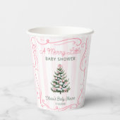 A Merry Little Christmas Tree Baby Shower 紙コップ (裏面)