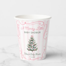A Merry Little Christmas Tree Baby Shower 紙コップ