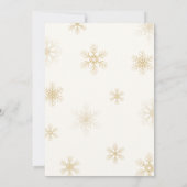 A Merry Little Gold Bow Baby Shower 招待状 (裏面)