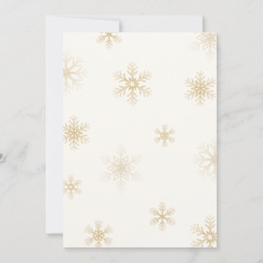 A Merry Little Gold Bow Baby Shower 招待状 (裏面)