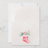 A Merry Little Holiday Christmas Tree Baby Shower 招待状 (裏面)