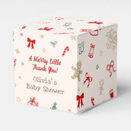 A Merry Little Thank You Christmas Baby Shower フェイバーボックス