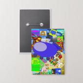 A Merry Spaceship Cartoon 缶バッジ (正面/裏面)