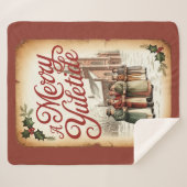 A Merry Yuletide with Victorian Carolers シェルパブランケット (正面(横))