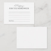 A Message for the Newlyweds Advice Card アドバイスカード (正面/裏面)