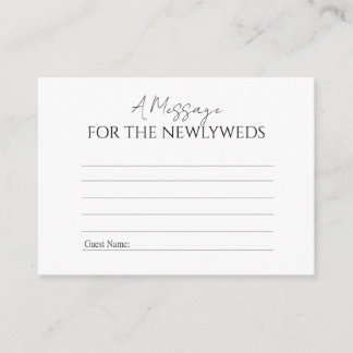A Message for the Newlyweds Advice Card アドバイスカード