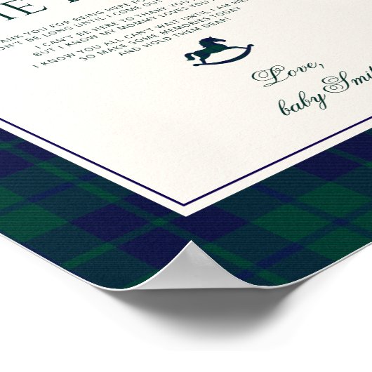 A message from the bump Classic plaid Toy ポスター (角)