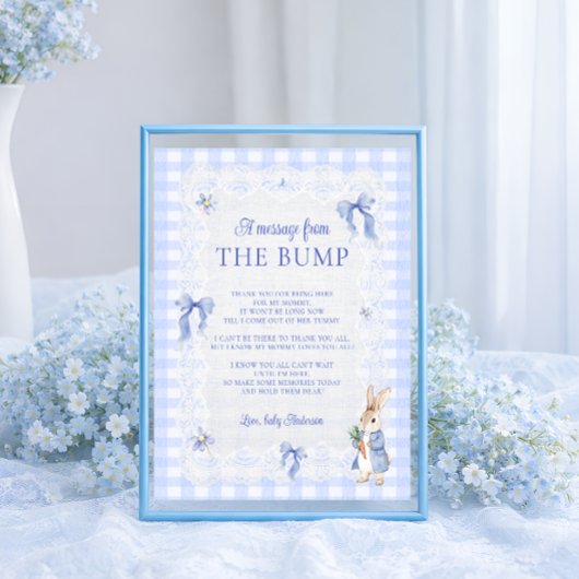 A Message From The Bump Peter Rabbit Baby Shower ポスター