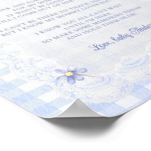 A Message From The Bump Peter Rabbit Baby Shower ポスター (角)