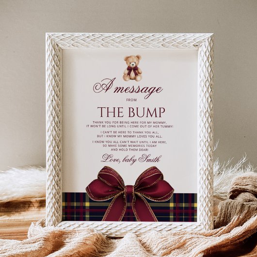 A message from the bump Teddy Bear Red Bow ポスター