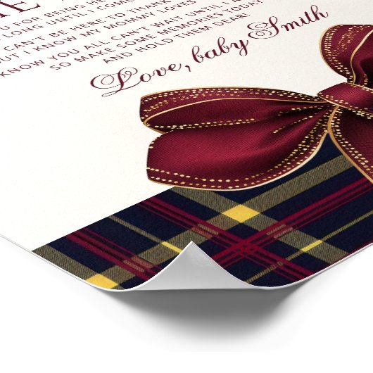 A message from the bump Teddy Bear Red Bow ポスター (角)