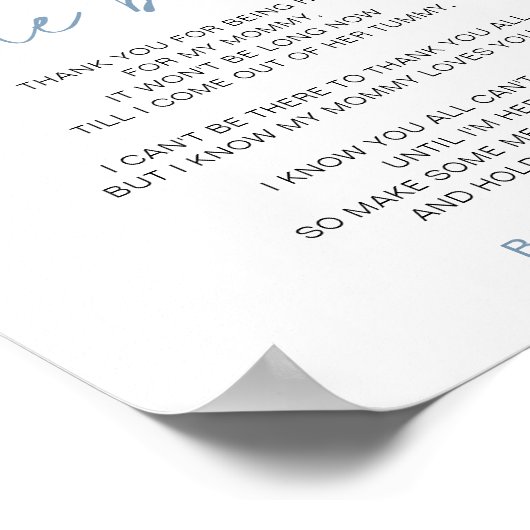 A Message From The Bump - Twinkle Little Star Boy ポスター (角)