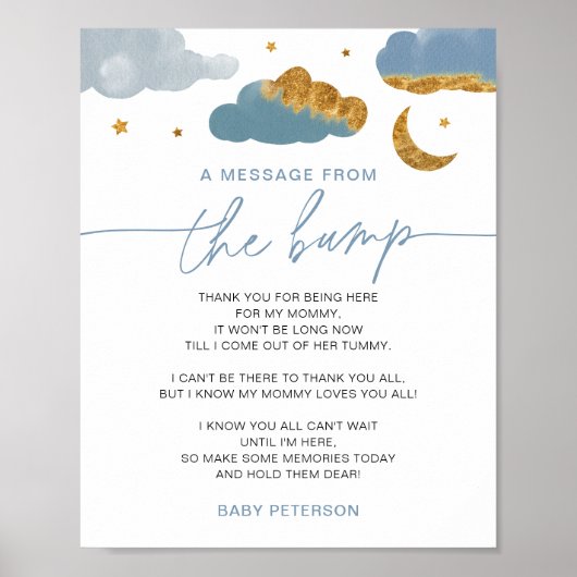 A Message From The Bump - Twinkle Little Star Boy ポスター (正面)