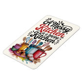 A Messy Kitchen Is A Happy Kitchen Magnet マグネット (左側)