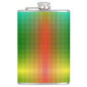 A metallic flask with a gradient green to yellow  フラスク (正面)