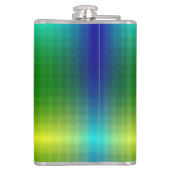 A metallic flask with a gradient green to yellow  フラスク (裏面)