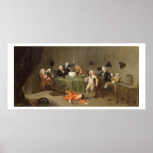 A Midnight モダン Conversation, c.1732 (油オン缶 ポスター