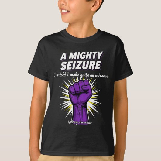 A Mighty Seizure Elepsy Awareness Funny Suprt  Tシャツ (正面)